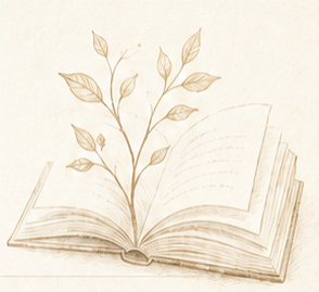 Livro Aberto com Folhas